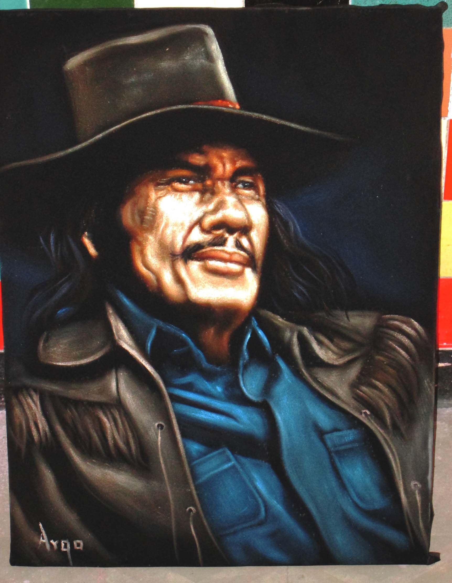 Charles Bronson Portrait Original Oil Painting on Black Etsy UK