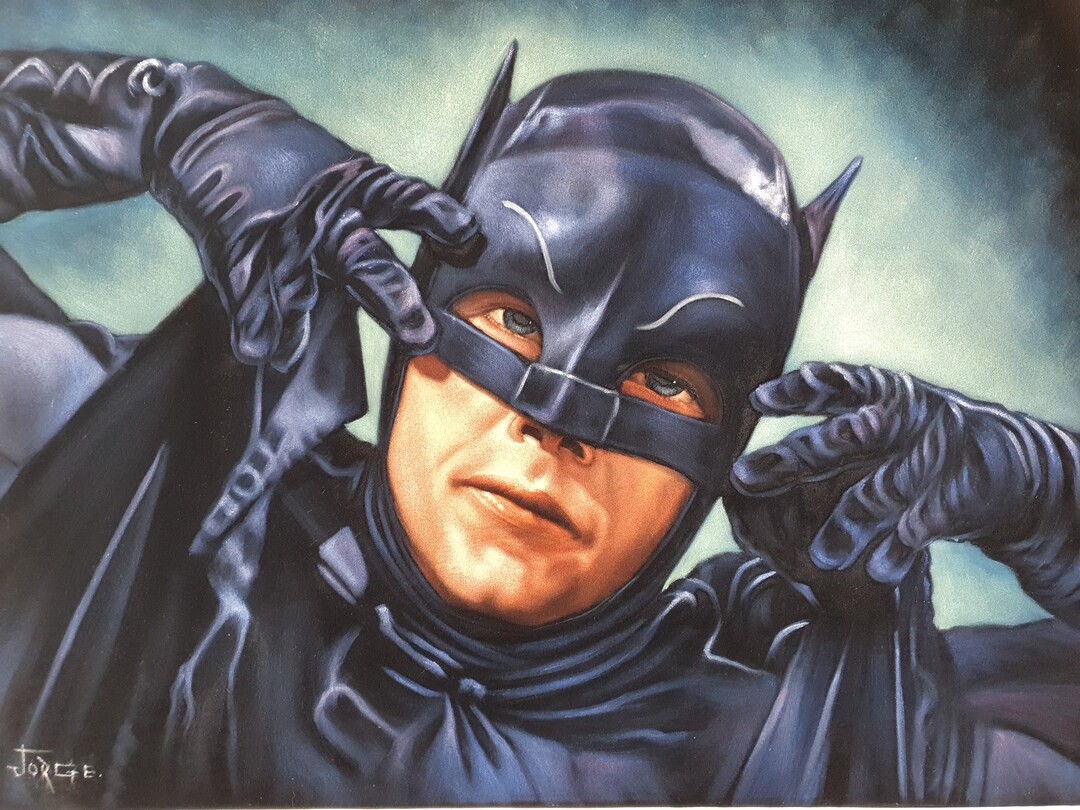 Batman's Adam West Doing the Batusi Dance original Oil Etsy