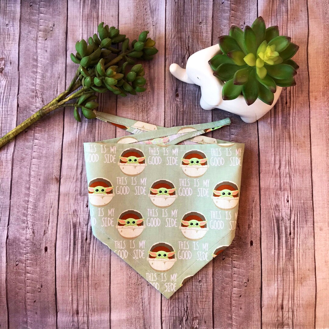 Baby Yoda Dog Bandana, Mandalorian Dog Bandana, Star Wars Dog Bandana