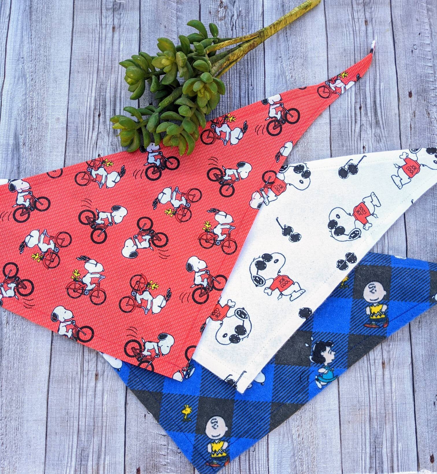 3PACK SNOOPY Perro Bandana Peanuts Dog Bandana Charlie Etsy