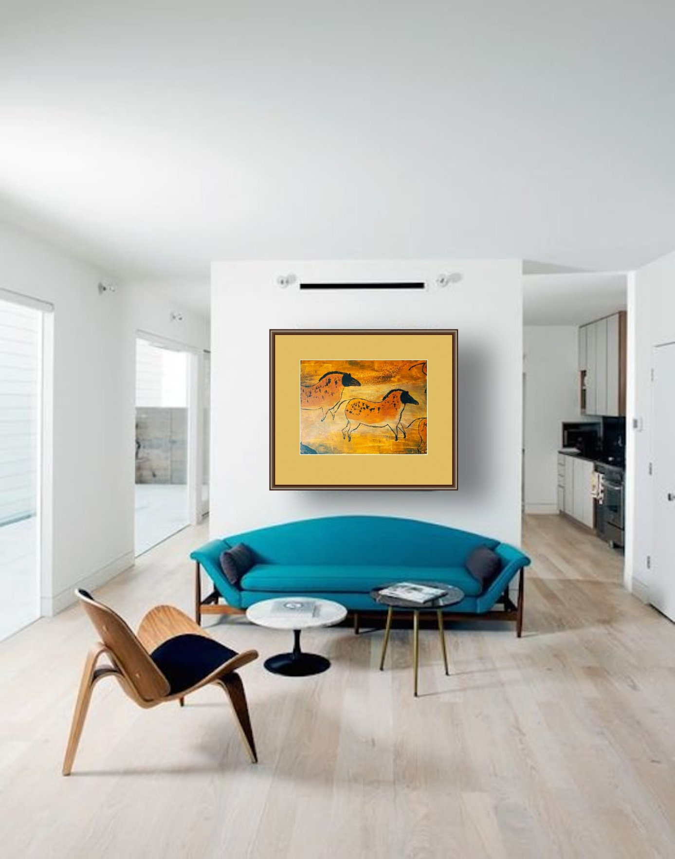 Pintura de caballos pintura de granja lienzo original | Etsy