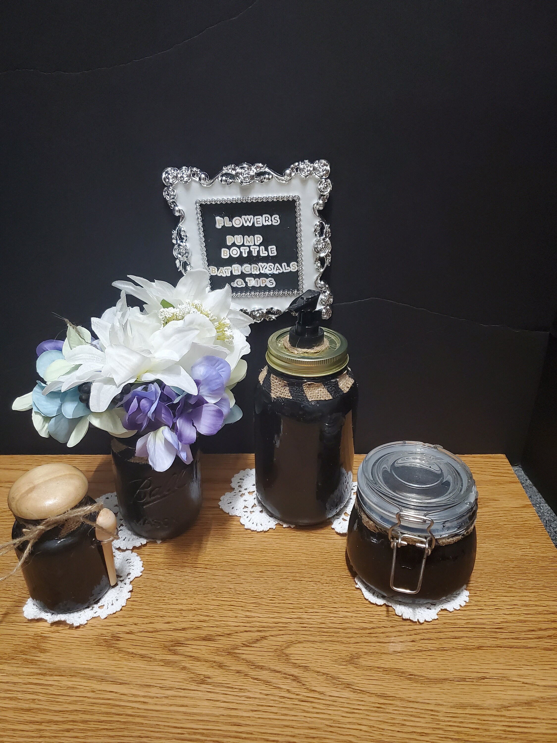 Accesorios de baño de tarro de albañil | Etsy