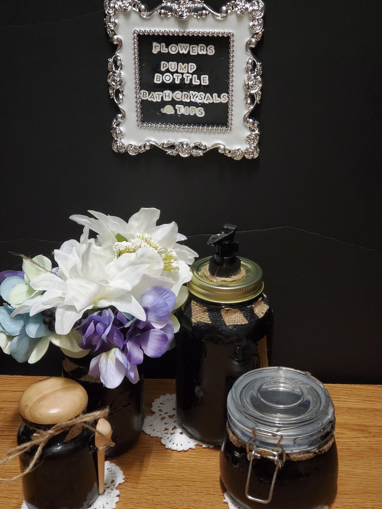 Accesorios de baño de tarro de albañil | Etsy