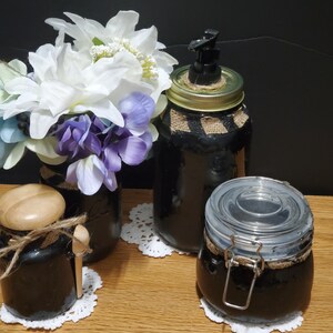 Accesorios de baño de tarro de albañil | Etsy