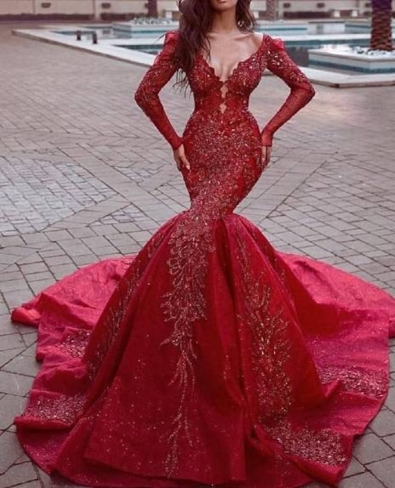 red gowns for engagement