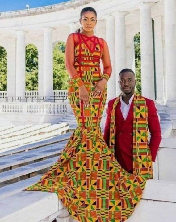 kente wedding gown