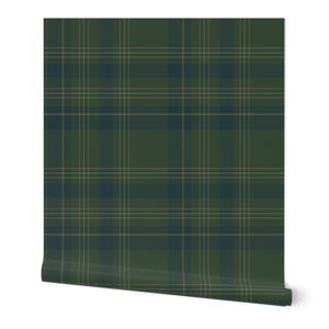 Tartan Plaid Peel and Stick Wallpaper | Blue and Dark Green | Modern ...