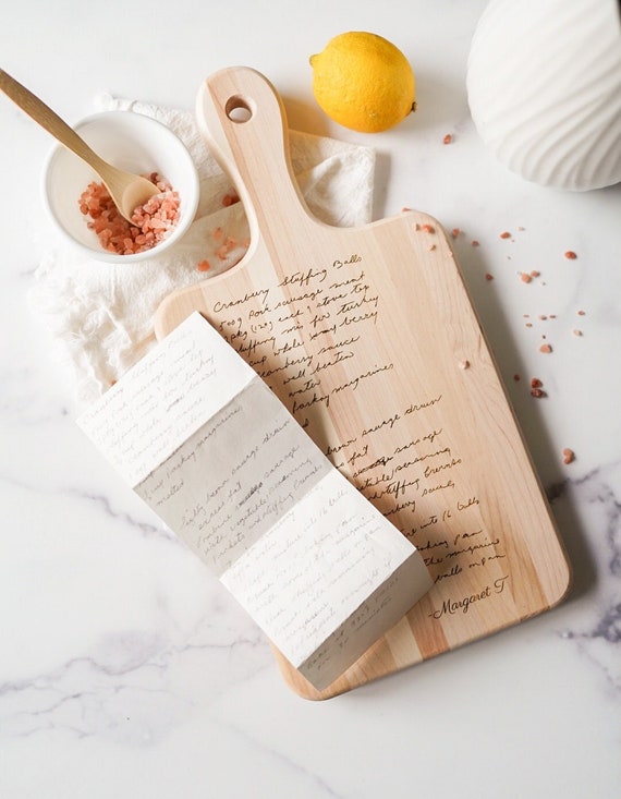 Your Handwritten Recipe Cutting Board | Family Heirloom Chopping Board |  Gift For Mother's Day | Family Recipe Board Gift, Charcuterie