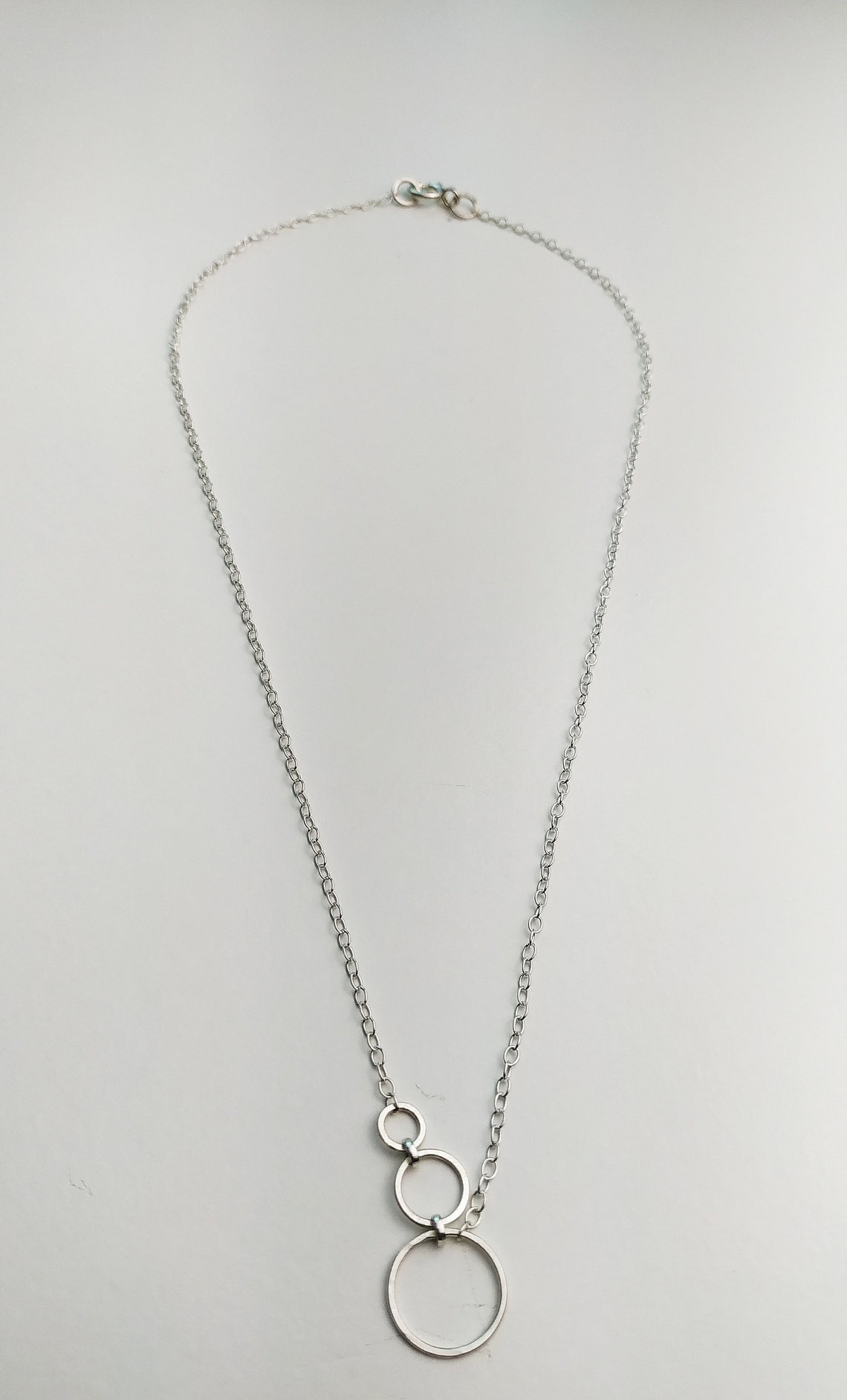 Sterling Silver 925 Necklace with Silver Circles 16 Inches of Etsy