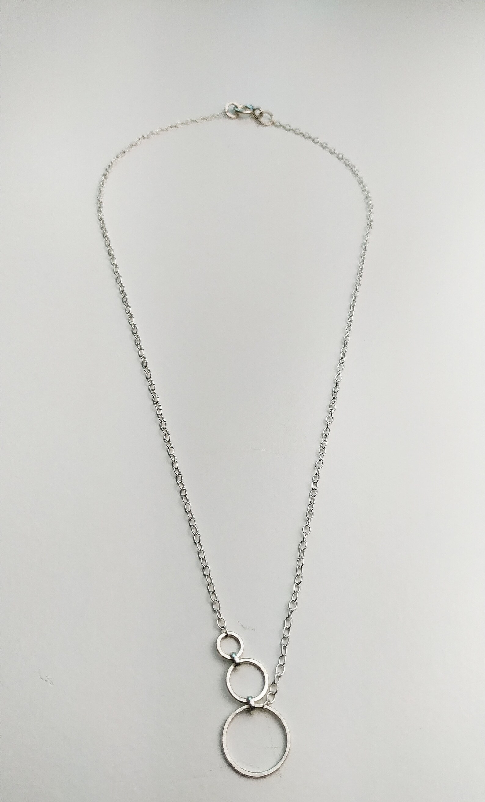 Sterling Silver 925 Necklace with Silver Circles 16 Inches of Etsy