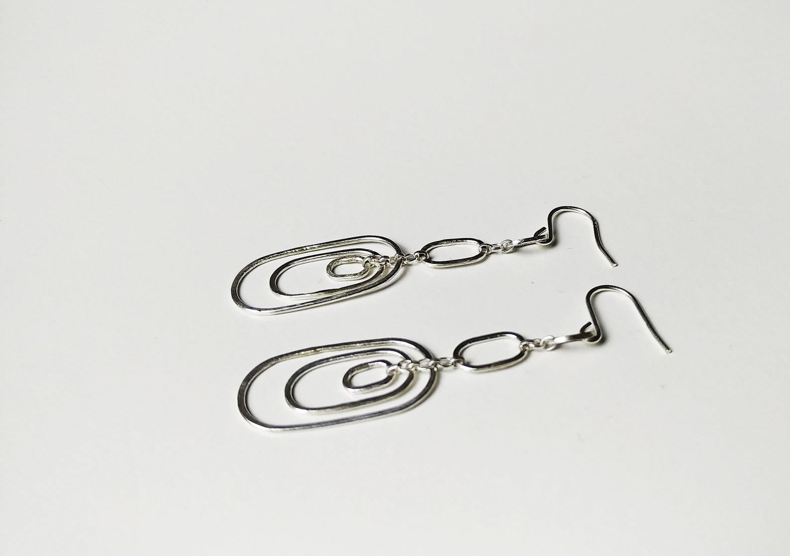 Sterling Silver 925 Dangle Earrings Available ClipOn and for Etsy
