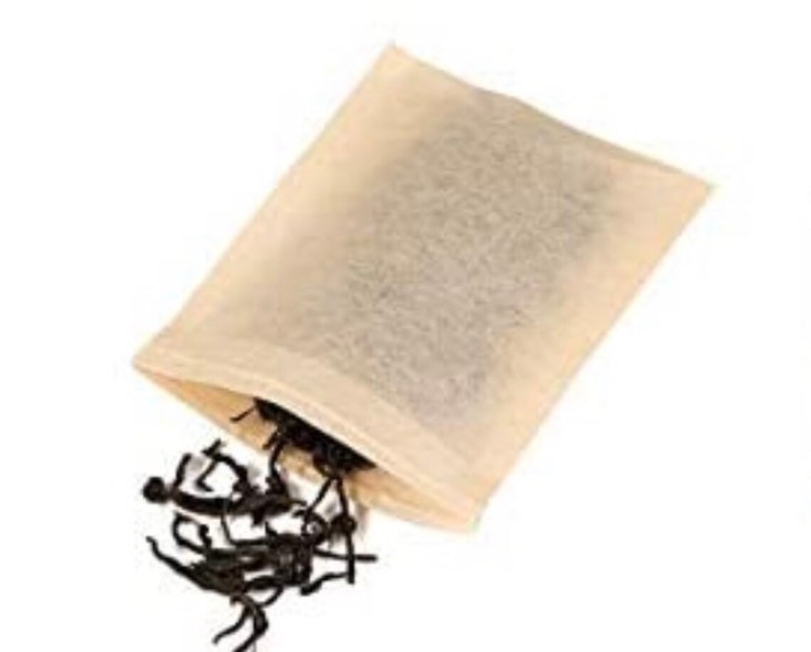 50 Unbleached Tea Bags Compostable Disposable Paper Bags Etsy