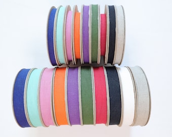 100% Linen Braid 10 and 18mm, Linen Ribbon, *Sold by the meter*