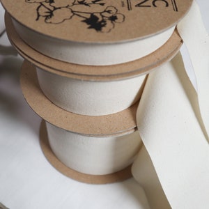 Organic cotton ribbon 9, 12, 15, 18, 30, 50 and 75mm, Fabric label to print logo, *Sold by the meter*