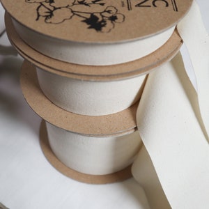 Organic cotton ribbon 9, 12, 15, 18, 30, 50 and 75mm Fabric label to print logo