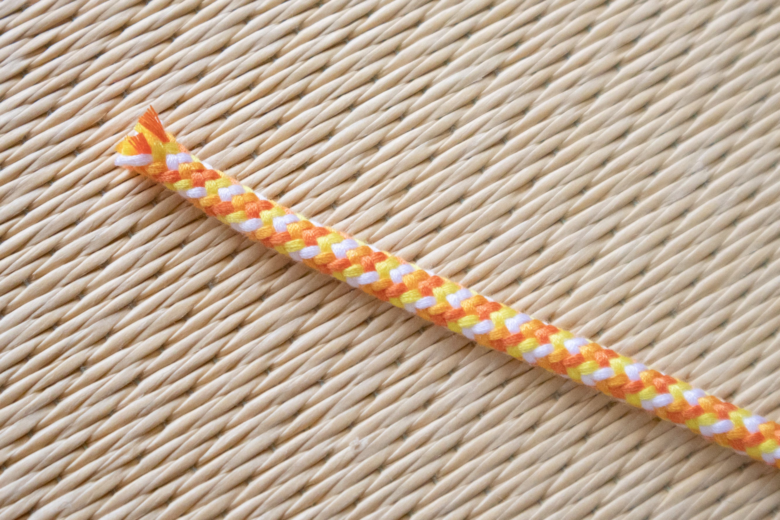 Round rope in orange and yellow, Macramè rope, *sold per meter*