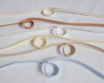 Hollow organic cotton cord 5mm and 7mm, Organic cotton laces, Baby clothes, Sewing, Haberdashery, *Sold by the meter*