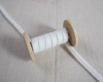 Round organic cotton rope 5mm white, Rope, Cord, Organic cotton cord