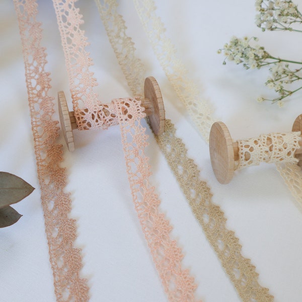 Organic cotton lace trim 14 mm