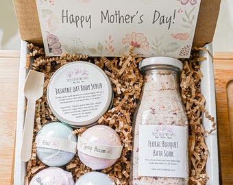 Mother's Day Spa Gift Set | Organic Bath Bombs for Mom | Mother's Day Bath Set | Gift Box for Mom | Organic Bath Soak for Mom | New Mom Gift