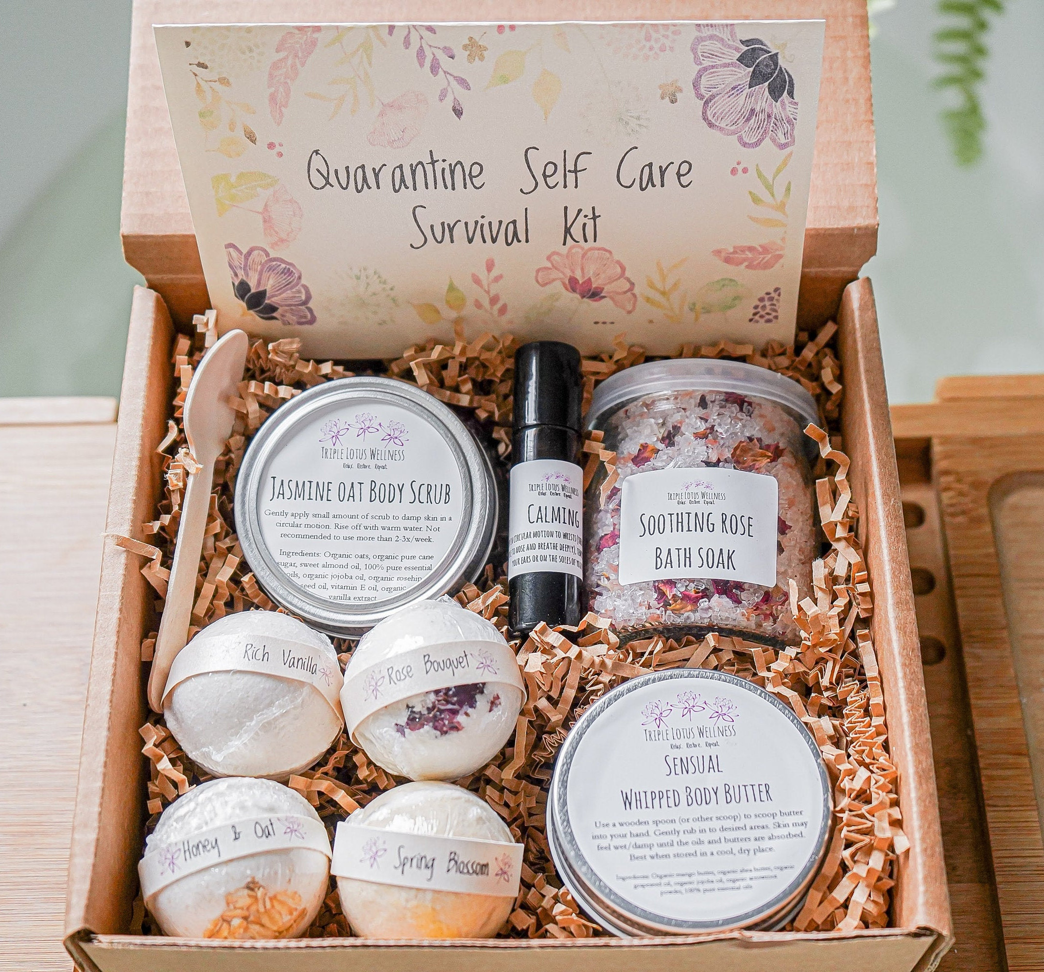 Quarantine Self Care Spa Gift Box Quarantine Care Package Etsy