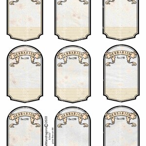 Herbal Apothecary Labels, Herb Labels, Herbs, Spices, Pharmacy Labels ...