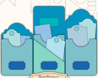 Blank Folio Template: Printable Junk Journal Pockets & Ephemera (Digital Download)