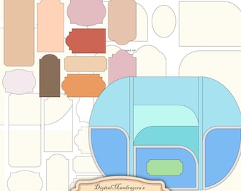 Tri-Fold Folio Kit Template: Printable Junk Journal Pockets (Digital Download)