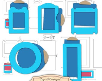 Specimen Frame Templates | Junk Journal Ephemera Kit | SVG Cut Files for Cricut | Printable Paper Craft Inserts | Vintage Collage Supplies