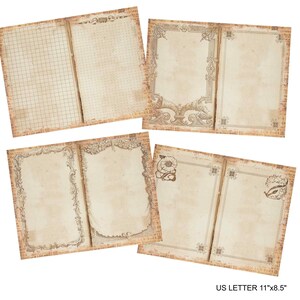 vintage writing papers, junk journaling