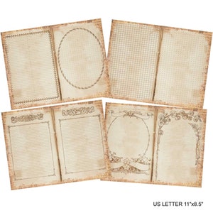 vintage writing papers, junk journaling