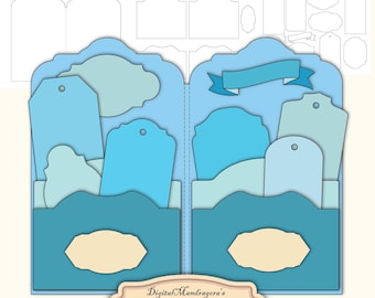 Printable Two-Fold Folio Kit Template: Junk Journal DIY (Digital Download)