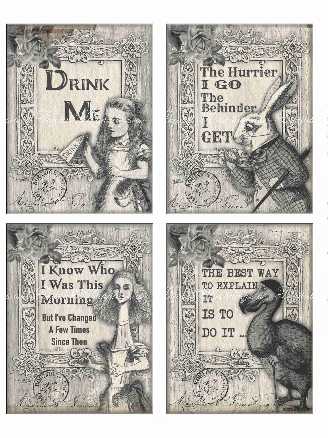Alice in Wonderland Cards Wonderland Quotes Wonderland - Etsy