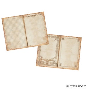 vintage writing papers, junk journaling