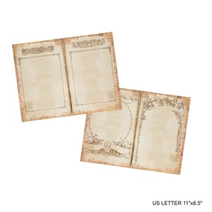 vintage writing papers, junk journaling