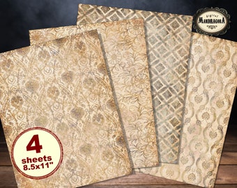 Vintage paper pack, vintage decoupage paper, scrapbooking decorative paper, instant digital download