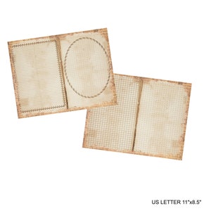 vintage writing papers, junk journaling
