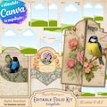 Editable Canva Junk Journal Folio Frame Template Kit: Trifold Base, Pockets & Ephemera product logo