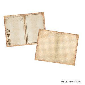 vintage writing papers, junk journaling