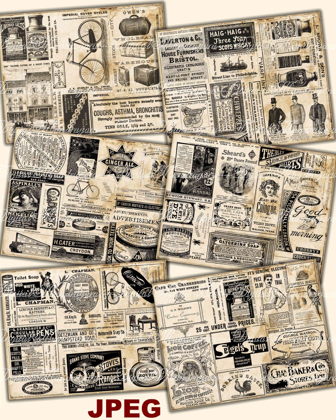 Vintage US and British Adverts Ephemera Papers Scrapbooking | Etsy