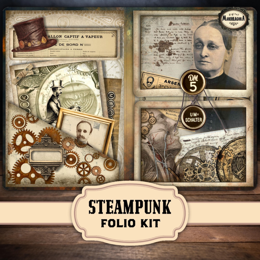 Steampunk Junk Journal Folio Kit: Industrial Scrapbooking (digital) - Etsy