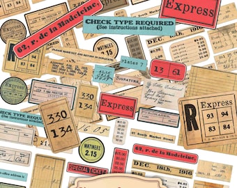Vintage Snippets: Sepia & Color Junk Journal Embellishments (Digital Download)