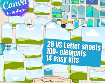 Canva Junk Journal Templates: Printable Ephemera & Folio Kit (Digital Download)