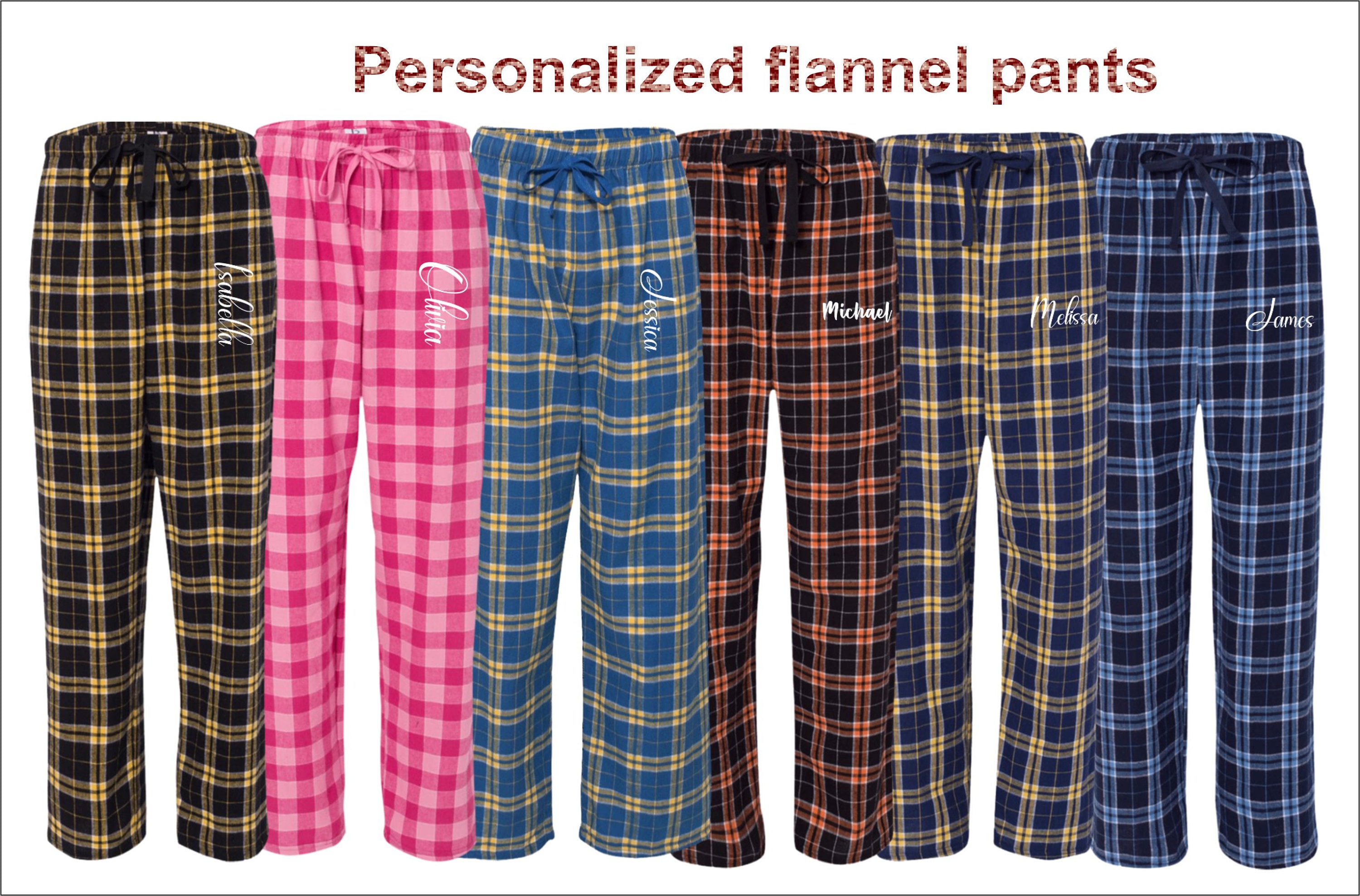 Personalized plaid flannel pants Unisex Flannel Pants dance Etsy