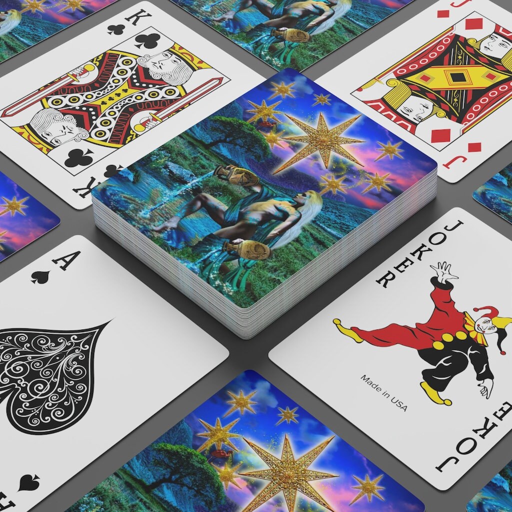 Tarot Playing Cards Deck of 52 2 Jokers Cards Etsy