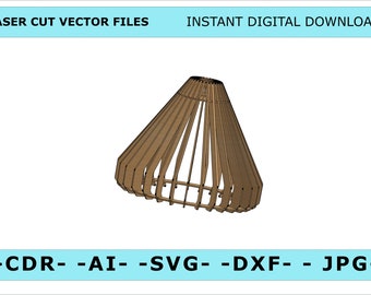 LAMP SHADE Lasercut. Vector file svg ai cdr dxf