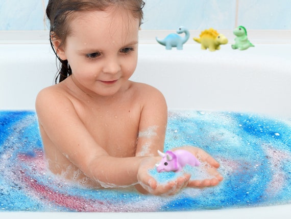 Bombas de baño con juguetes para niños, bomba de baño hecha a mano