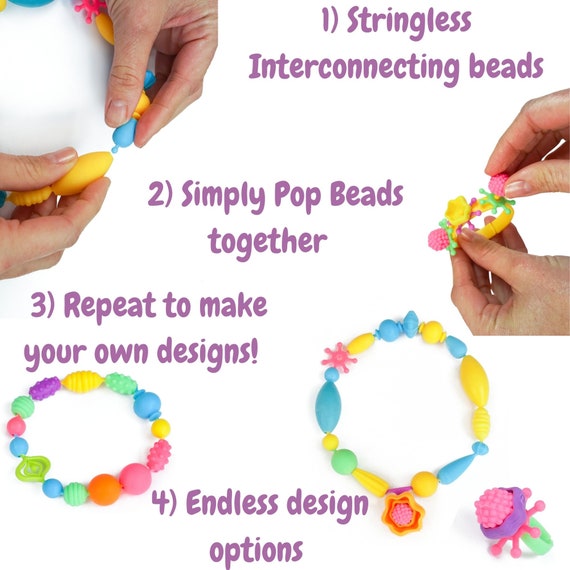Pop Snap Bead Jewelry Making for Kids, Girls Toys Jewelry, Toddler Toy &  Girls Age 4, 5, 6, 7, 8, 9, 10. Kids Easter Gift, Bracelet Making 