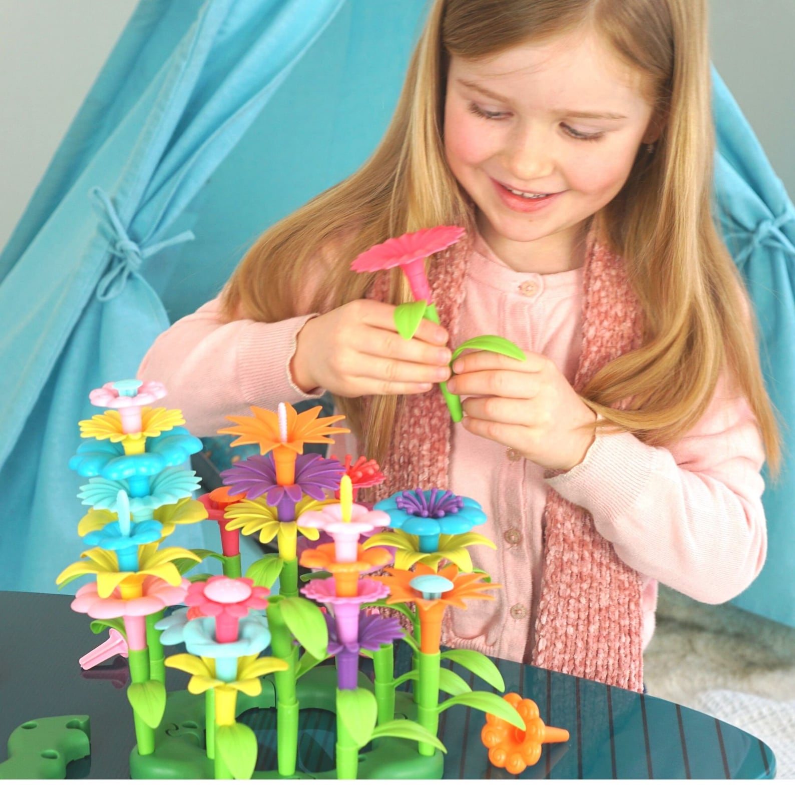 fivejoy flower building toy