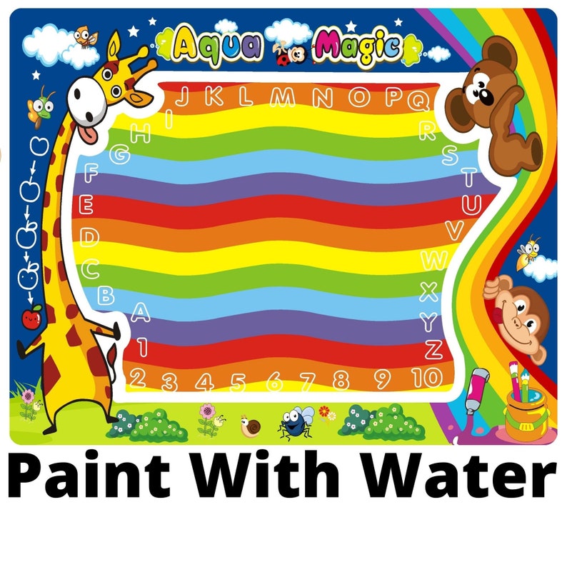 Water Mat Toddler Toys Age 2-4, Sensory Educational Toys, Boys & Girls Aqua Doodle Drawing Pad Age 3-4, Kids Aquadoodle Paint with Water image 1